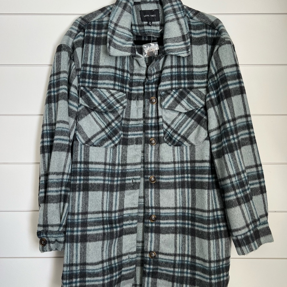 Love Tree Gray and Black Utility Jacket